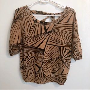 Geometric Top with Cross Back